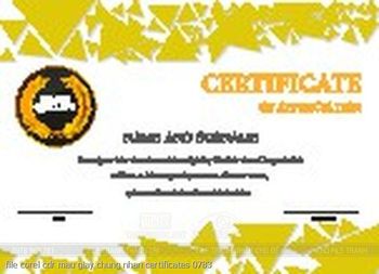file corel cdr mau giay chung nhan certificates 0783