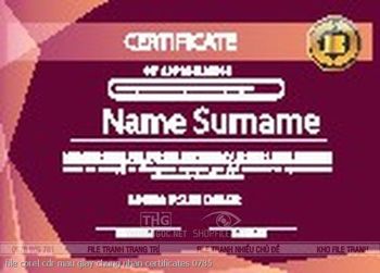 file corel cdr mau giay chung nhan certificates 0785