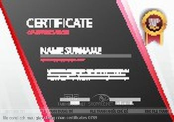 file corel cdr mau giay chung nhan certificates 0789