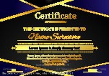 file corel cdr mau giay chung nhan certificates 0791