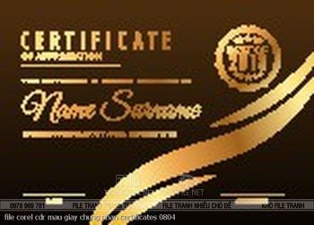 file corel cdr mau giay chung nhan certificates 0804