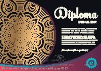 file corel cdr mau giay chung nhan certificates 0813