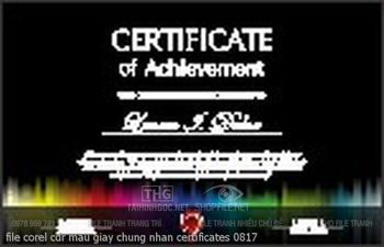 file corel cdr mau giay chung nhan certificates 0817