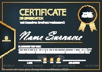 file corel cdr mau giay chung nhan certificates 0823