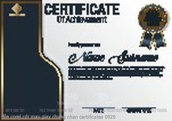 file corel cdr mau giay chung nhan certificates 0826