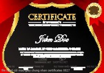 file corel cdr mau giay chung nhan certificates 0827