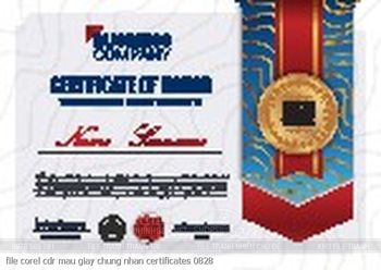 file corel cdr mau giay chung nhan certificates 0828