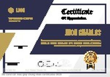 file corel cdr mau giay chung nhan certificates 0830