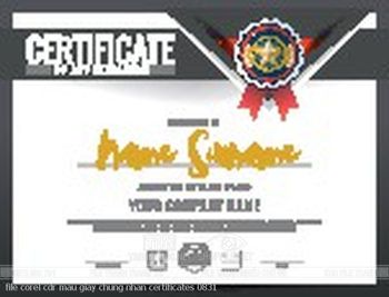 file corel cdr mau giay chung nhan certificates 0831