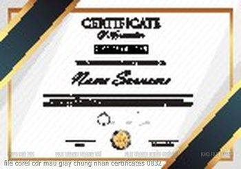 file corel cdr mau giay chung nhan certificates 0832