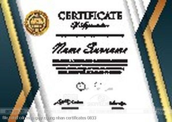 file corel cdr mau giay chung nhan certificates 0833