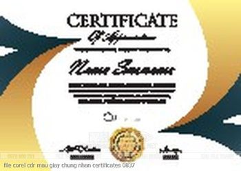 file corel cdr mau giay chung nhan certificates 0837