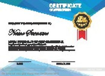 file corel cdr mau giay chung nhan certificates 0840