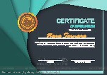 file corel cdr mau giay chung nhan certificates 0845