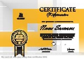 file corel cdr mau giay chung nhan certificates 0846