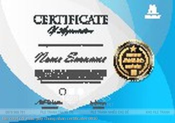 file corel cdr mau giay chung nhan certificates 0850