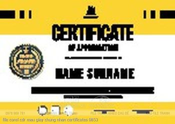 file corel cdr mau giay chung nhan certificates 0853
