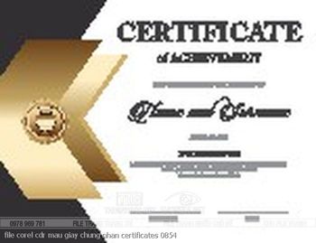 file corel cdr mau giay chung nhan certificates 0854
