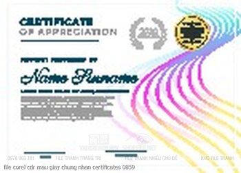 file corel cdr mau giay chung nhan certificates 0859