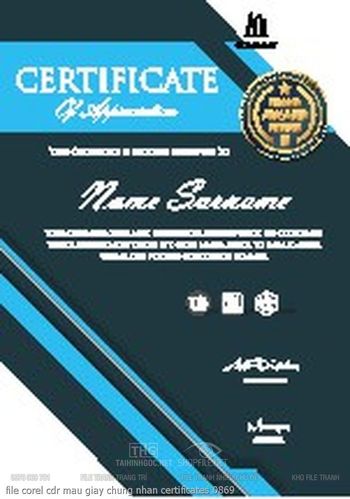 file corel cdr mau giay chung nhan certificates 0869