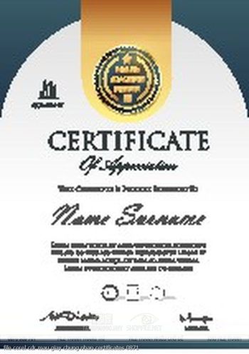 file corel cdr mau giay chung nhan certificates 0871