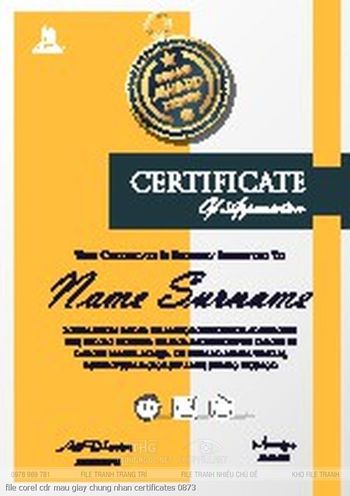 file corel cdr mau giay chung nhan certificates 0873