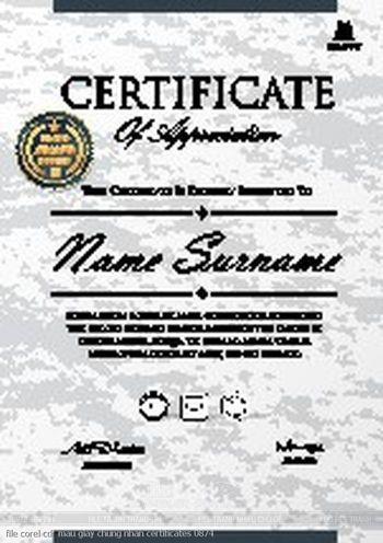 file corel cdr mau giay chung nhan certificates 0874
