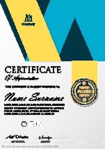 file corel cdr mau giay chung nhan certificates 0881
