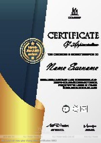 file corel cdr mau giay chung nhan certificates 0882