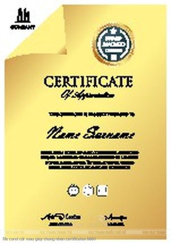 file corel cdr mau giay chung nhan certificates 0884