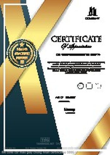 file corel cdr mau giay chung nhan certificates 0886