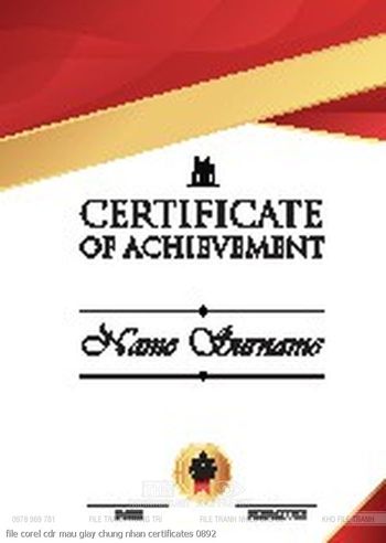file corel cdr mau giay chung nhan certificates 0892