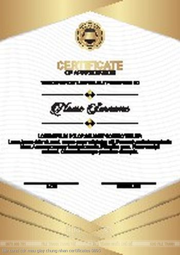file corel cdr mau giay chung nhan certificates 0895