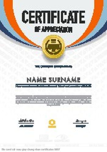 file corel cdr mau giay chung nhan certificates 0897