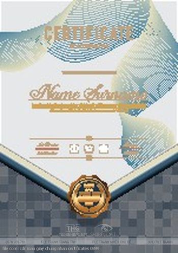 file corel cdr mau giay chung nhan certificates 0899