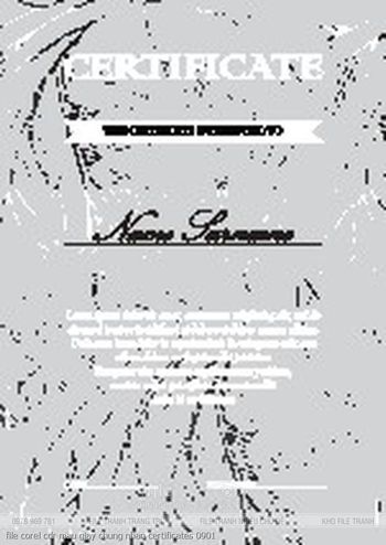 file corel cdr mau giay chung nhan certificates 0901