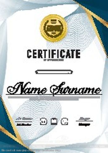file corel cdr mau giay chung nhan certificates 0903