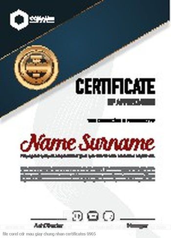 file corel cdr mau giay chung nhan certificates 0905