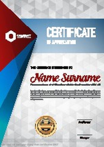 file corel cdr mau giay chung nhan certificates 0907