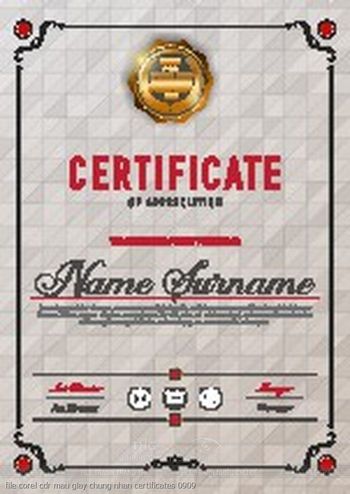 file corel cdr mau giay chung nhan certificates 0909