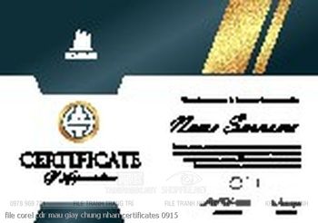 file corel cdr mau giay chung nhan certificates 0915