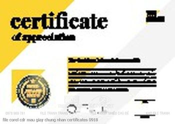 file corel cdr mau giay chung nhan certificates 0918