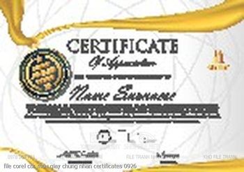 file corel cdr mau giay chung nhan certificates 0926
