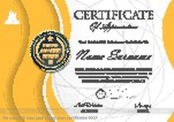 file corel cdr mau giay chung nhan certificates 0927