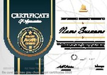 file corel cdr mau giay chung nhan certificates 0928