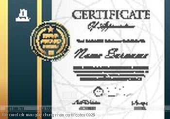 file corel cdr mau giay chung nhan certificates 0929