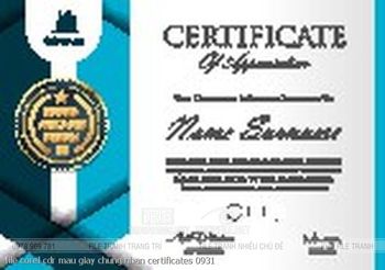 file corel cdr mau giay chung nhan certificates 0931