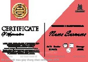 file corel cdr mau giay chung nhan certificates 0934