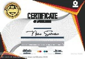 file corel cdr mau giay chung nhan certificates 0939