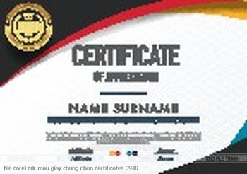 file corel cdr mau giay chung nhan certificates 0940